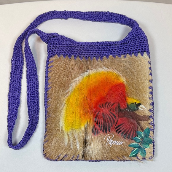 Traditional Handwoven Bilum Bag Orgins Papua New Guinea - Picture 2 of 10